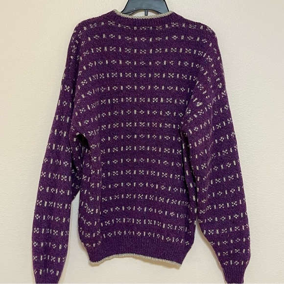 Vintage Alps Wool Crew Neck Pullover Grandpa Sweater Merrimac Valley New England - Picture 2 of 11